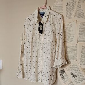 NWT Tommy Hilfiger Polka Dot Button Down